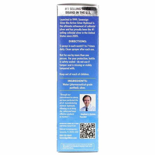 Natural Nasal Spray Bio-Active Silver Hydrosol, SVS